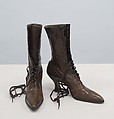Boots, Julian &amp; Kokenge Company (American, 1893–1974), leather, cotton, silk, metal, American